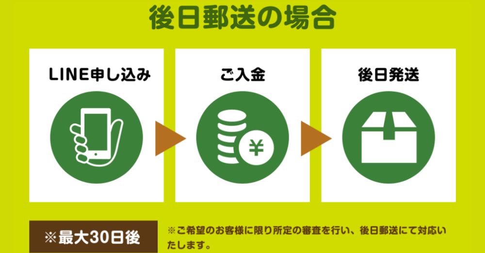 ピクミンの後日郵送の仕組み図